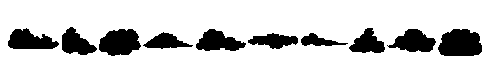 Cloud Silhouettes Font OTHER CHARS