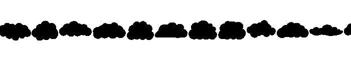 Cloud Silhouettes Font UPPERCASE