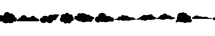 Cloud Silhouettes Font UPPERCASE