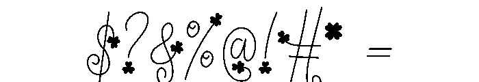 Clover Dance Font OTHER CHARS