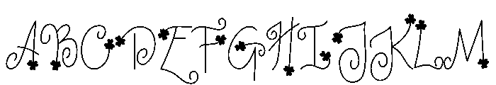 Clover Dance Font UPPERCASE