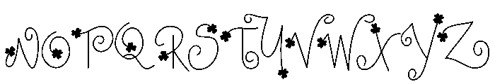Clover Dance Font UPPERCASE