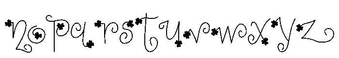 Clover Dance Font LOWERCASE