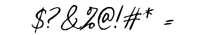 Clover Fields Script Font OTHER CHARS