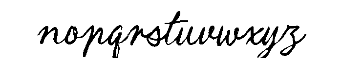 Clover Fields Script Font LOWERCASE