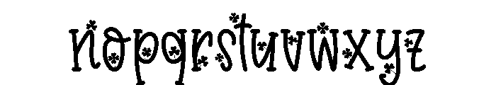 Clover Pop Font LOWERCASE