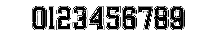 Club College Distressed Font OTHER CHARS