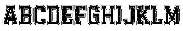 Club College Distressed Font UPPERCASE