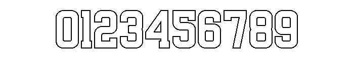 Club College Outline fill Font OTHER CHARS