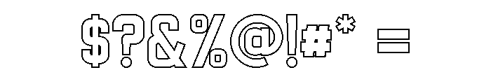 Club College Outline fill Font OTHER CHARS