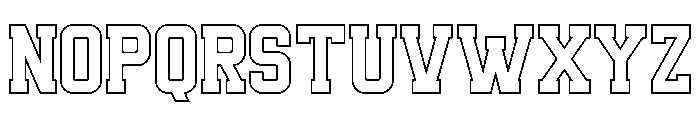 Club College Outline fill Font LOWERCASE