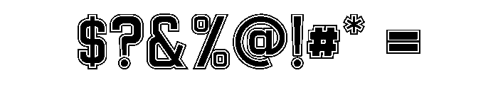 Club College Outline Font OTHER CHARS
