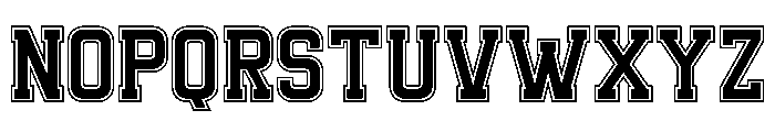 Club College Outline Font UPPERCASE