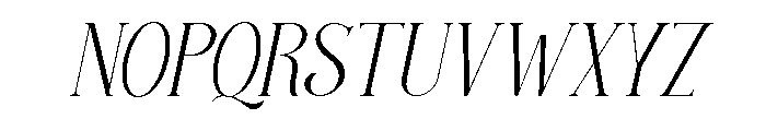 Clustery Royals Italic Font UPPERCASE