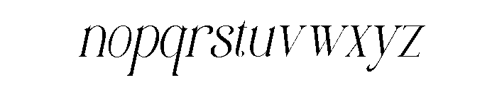 Clustery Royals Italic Font LOWERCASE