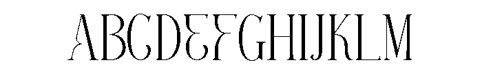 Clustery Royals Normal Font UPPERCASE