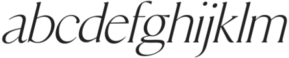 CLIMORA Thin Italic Oblique otf (100) Font LOWERCASE