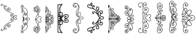 CLN - Ornament Set Regular otf (400) Font UPPERCASE