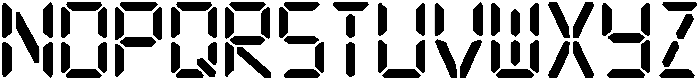 CLOCK Regular otf (400) Font LOWERCASE