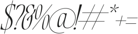 Clamofte Italic otf (400) Font OTHER CHARS