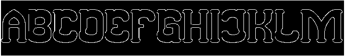 Classic Cartoon-Hollow-Inverse otf (400) Font UPPERCASE