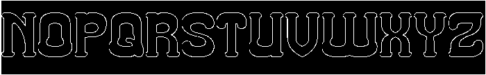 Classic Cartoon-Hollow-Inverse otf (400) Font UPPERCASE