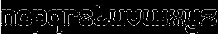 Classic Cartoon-Hollow-Inverse otf (400) Font LOWERCASE