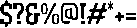 Classic Western Regular otf (400) Font OTHER CHARS