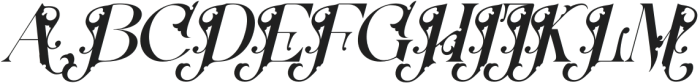 Classical Blending Regular Italic otf (400) Font UPPERCASE