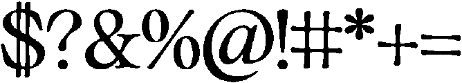 Classical Bold otf (700) Font OTHER CHARS