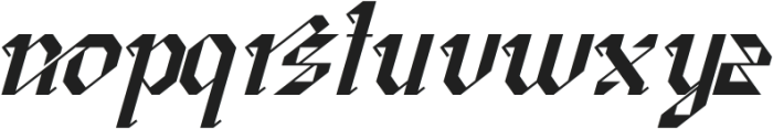 Classical Garments Bold Italic otf (700) Font LOWERCASE