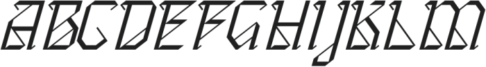 Classical Garments Regular Italic otf (400) Font UPPERCASE