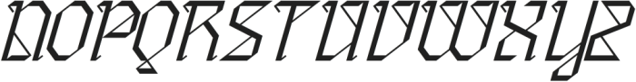 Classical Garments Regular Italic otf (400) Font UPPERCASE