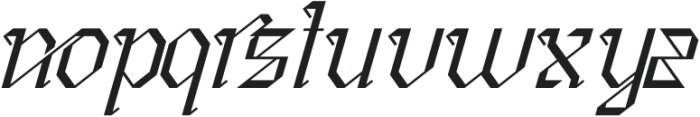 Classical Garments Regular Italic otf (400) Font LOWERCASE