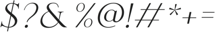 Classy Light Italic otf (300) Font OTHER CHARS