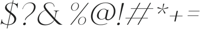Classy Thin Italic otf (100) Font OTHER CHARS