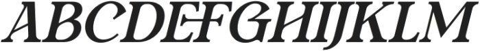 Clements Morgle Serif Italic otf (400) Font UPPERCASE