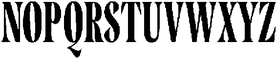 Cleric Condensed ExtraBold otf (700) Font UPPERCASE