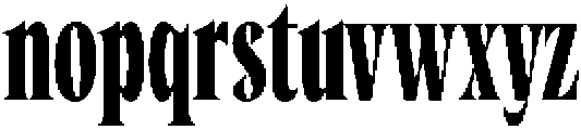 Cleric Condensed ExtraBold otf (700) Font LOWERCASE