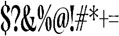 Cleric Condensed Medium otf (500) Font OTHER CHARS