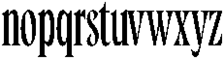 Cleric Condensed Regular otf (400) Font LOWERCASE