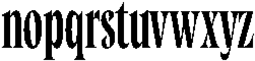 Cleric Condensed SemiBold otf (600) Font LOWERCASE