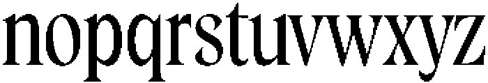 Cleric Regular otf (400) Font LOWERCASE
