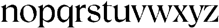 Cleric Wide Regular otf (400) Font LOWERCASE