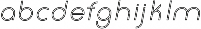 Click Regular-italic-stroked otf (400) Font LOWERCASE