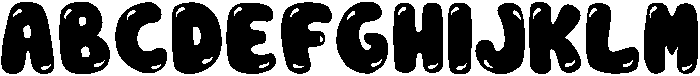 Clink Bubble Regular otf (400) Font UPPERCASE