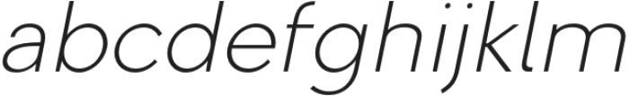 Clofie Extra Light Italic otf (200) Font LOWERCASE