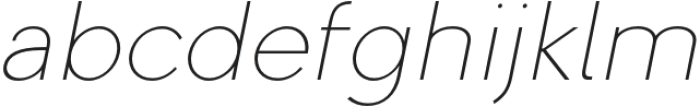 Clofie Thin Italic otf (100) Font LOWERCASE