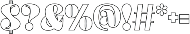 Clorise Outline otf (400) Font OTHER CHARS