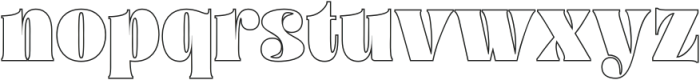 Clorise Outline otf (400) Font LOWERCASE
